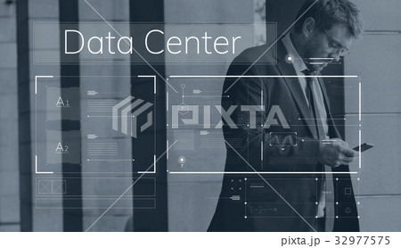 Computer System Data Center Content Template Graphic 32977575