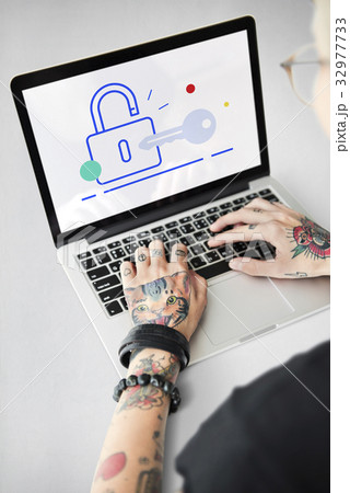 Lock Key Data Protection Security Graphic Lock Key Data Protection Security Graphic 32977733