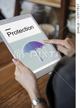 Warranty Security Safety Protection Guard Guarantee Umbrella Icons Symblos 32977817