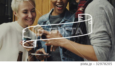 Ribbon Label Bar Banner Badge Graphic 32978205