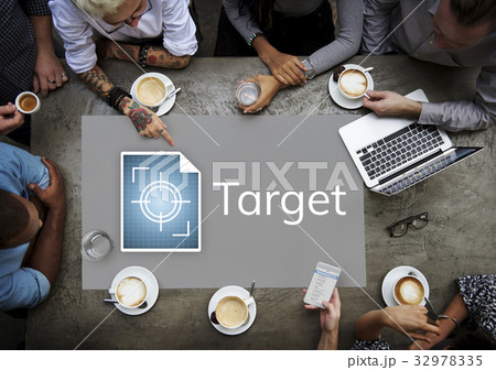 Workers working on billboard on table network graphic overlay Workers working on billboard on table network graphic overlay 32978335