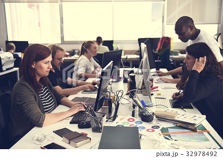 Startup Business People Working on Laptop Startup Business People Working on Laptop 32978492