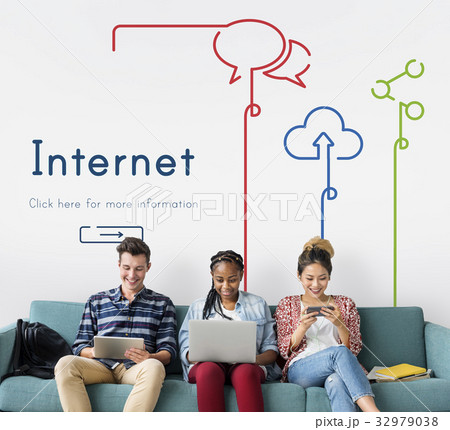 Network connection graphic overlay banner on wall Network connection graphic overlay banner on wall 32979038