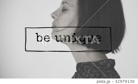 Life Motivation Word on Adult Woman Background 32979130