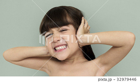 Little Girl Covering Ears Shoot 32979446