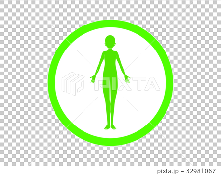 体の不調（緑色・言葉なし） 32981067
