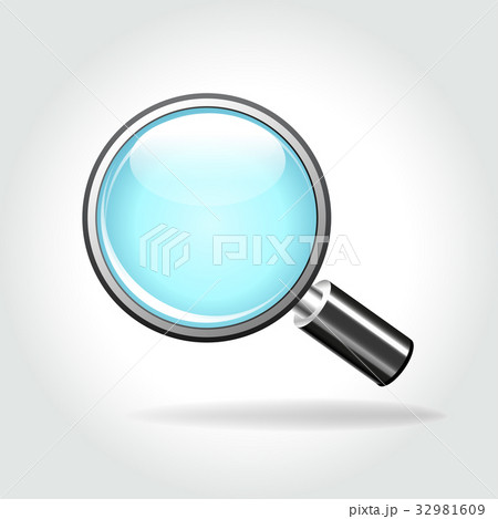 magnifying icon on white background magnifying icon on white background 32981609