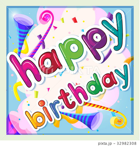 template with party horn in background template with party horn in background 32982308