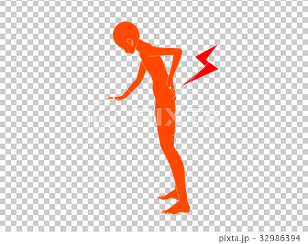 Backache silhouette (orange) Backache silhouette (orange) 32986394
