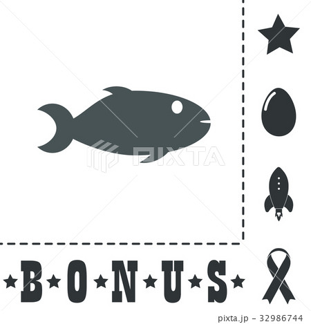 Fish icon on  background 32986744