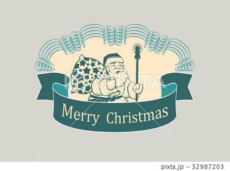 Christmas Sign with Santa Claus 32987203