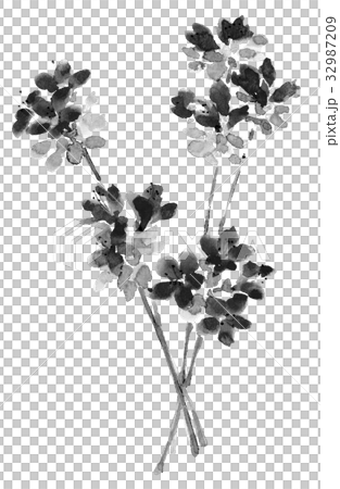 Azalea ink painting Azalea ink painting 32987209