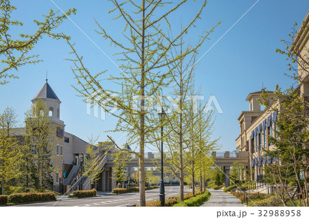 美しい商店街の街並み風景 32988958