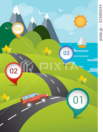 Travel ecolog on road nature concept infographic . Travel ecolog on road nature concept infographic . 32990044
