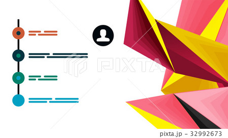 Modern triangle presentation template 32992673