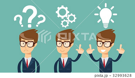 Thinking. Businessman solving a problem Thinking. Businessman solving a problem 32993628