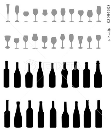 bottles and glasses bottles and glasses 32994638