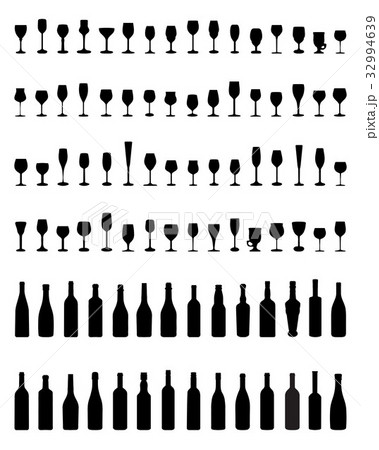 bottles and glasses bottles and glasses 32994639