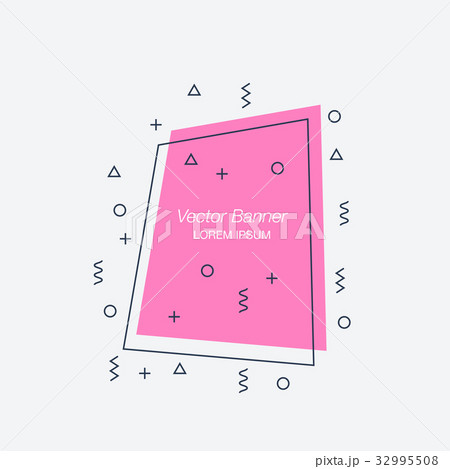 trendy flat geometric vector banners 32995508