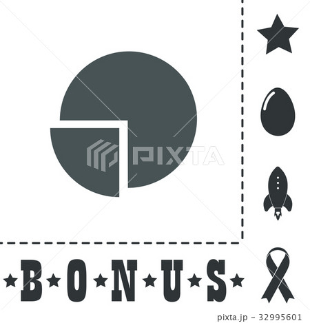 Pie chart flat icon 32995601