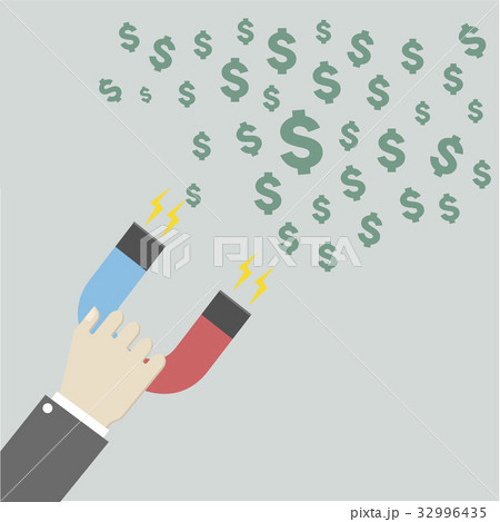 magnet attracting dollars 32996435