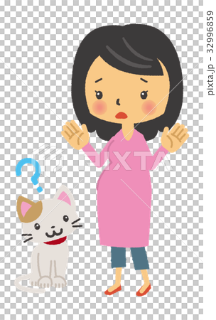 猫と妊婦【二頭身・シリーズ】 32996859