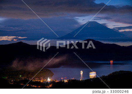 芦ノ湖夏祭り、鳥居焼まつり、富士山 芦ノ湖夏祭り、鳥居焼まつり、富士山 33000246