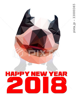 ポリゴン犬と2018賀詞 33000365