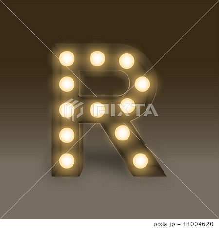 Alphabet Incandescent light bulb box set letter R 33004620
