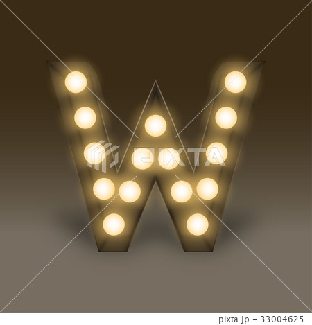 Alphabet Incandescent light bulb box set letter W 33004625