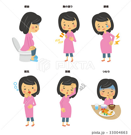 妊婦の症状セット【二頭身・シリーズ】 33004663