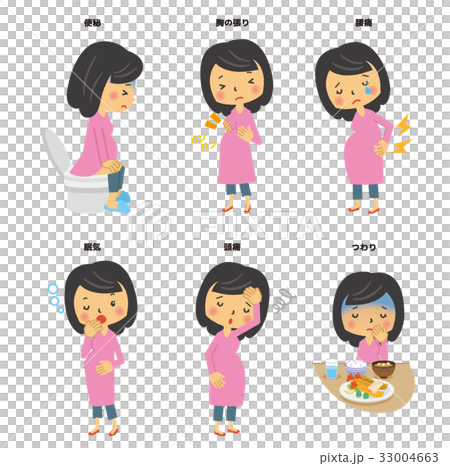 妊婦の症状セット【二頭身・シリーズ】 33004663