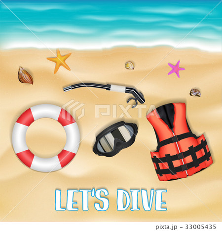 scuba diving mask safety vest safety torus on beac scuba diving mask safety vest safety torus on beac 33005435