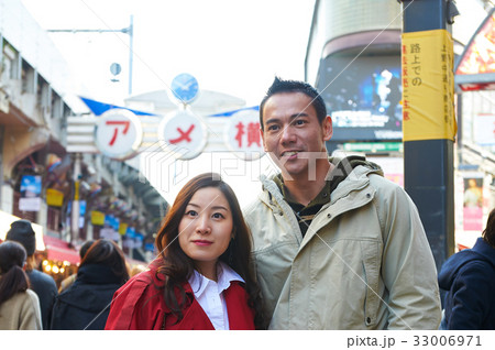 The portrait of two travelers in japan 33006971