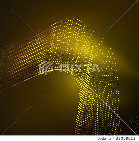 3D illuminated wave of glowing particles 3D illuminated wave of glowing particles 33008913