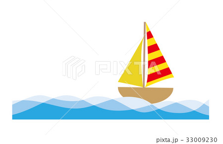 ヨットと海のイラスト素材