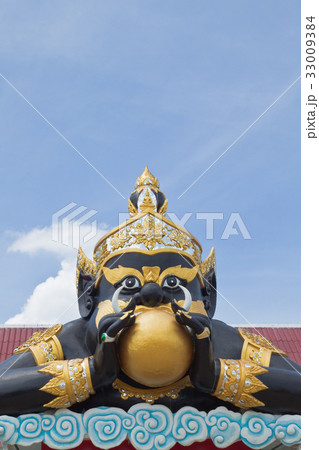 Statue of black deity called Rahu 33009384