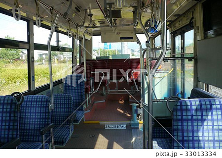 小型路線バス車内の写真素材