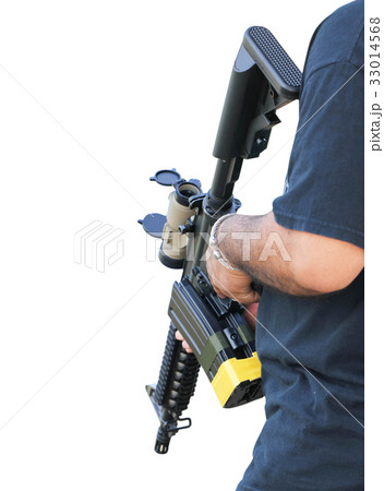 Picture Of Asian Man With A Rifle Gun In Hand Picture Of Asian Man With A Rifle Gun In Hand 33014568
