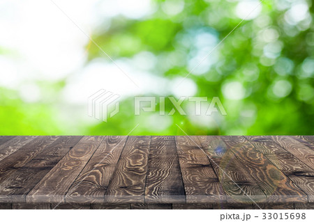 Empty wooden table perspective for product 33015698