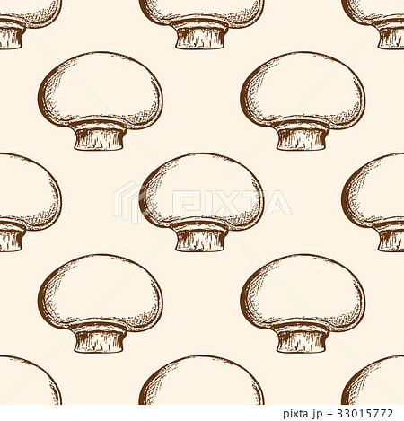 Pattern with champignon mushrooms Pattern with champignon mushrooms 33015772