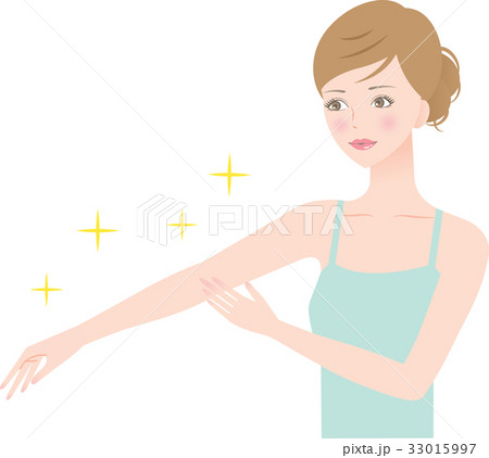 腕 美容 女性のイラスト素材