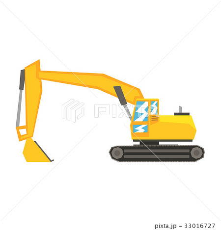 Yellow excavator, heavy industrial machinery 33016727