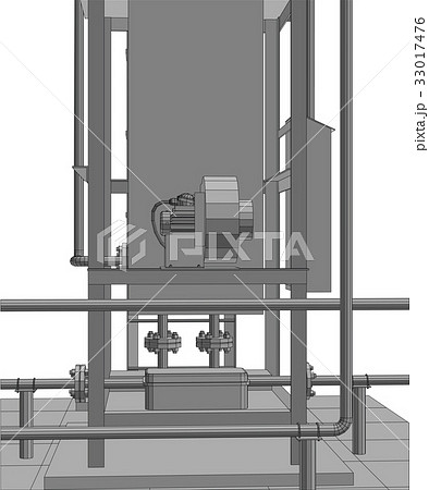 Petroleum gas installation. Tracing illustration Petroleum gas installation. Tracing illustration 33017476