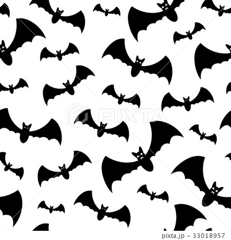 Seamless pattern with black bats Seamless pattern with black bats 33018957