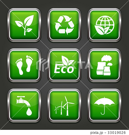 Set of ecology web buttons Set of ecology web buttons 33019026