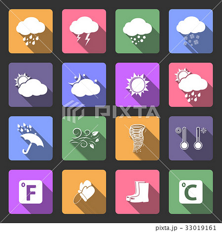 Weather flat icons Weather flat icons 33019161