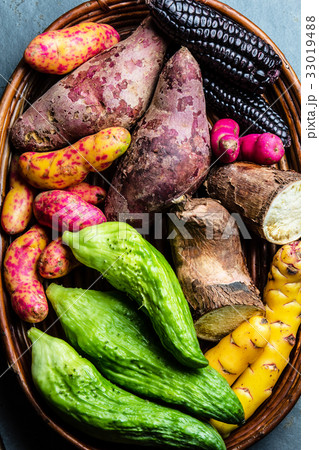 Fresh peruvian Latin American vegetables caigua 33019488