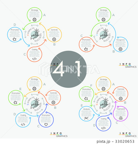 Bundle of four infographic design layouts 33020653