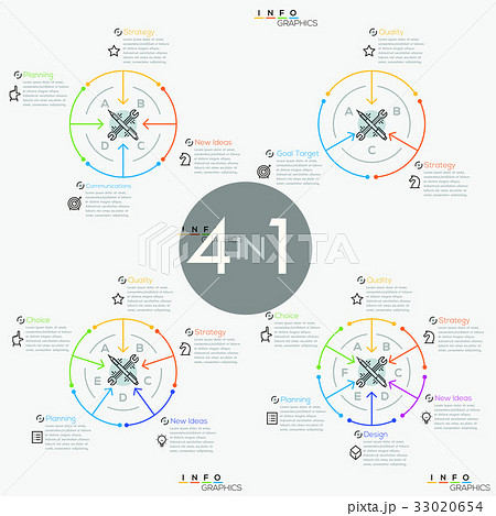 Set of four creative infographic design templates 33020654